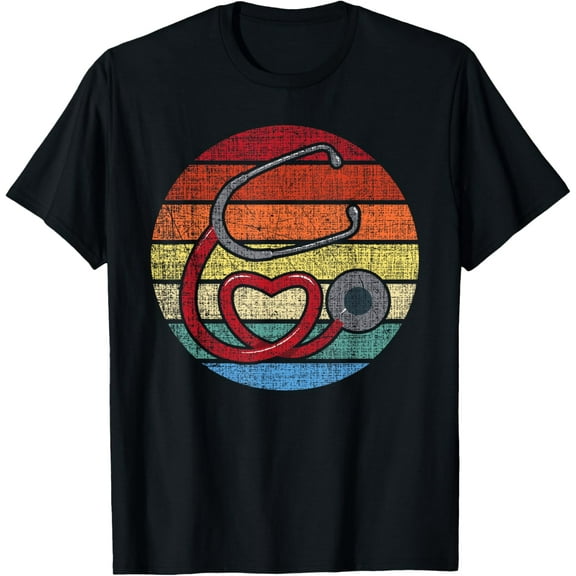 Vintage Retro Stethoscope - Registered Nurse Nursing RN T-Shirt