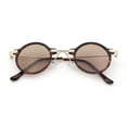 thumbnail image 1 of Vintage Retro Style Small Circle Lens Urban Normcore Luxe Hipster Sunglasses Gold Tortoise - Brown, 1 of 8