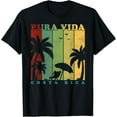 thumbnail image 1 of Vintage Retro Summer Vacation Costa Rica Pura Vida Beach T-Shirt, 1 of 3