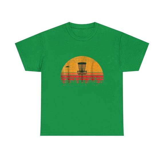 Vintage Retro Sunset Disc Golf T-shirt