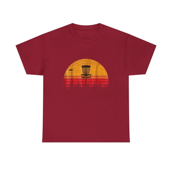 Vintage Retro Sunset Disc Golf T-shirt