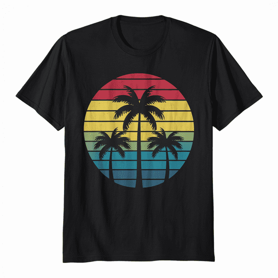 Vintage Retro Sunset Palm Tree T-Shirt