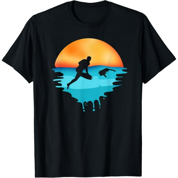 Vintage Retro Swim Rescue Lifeguard Swimmer Swimming Gift T-Shirt