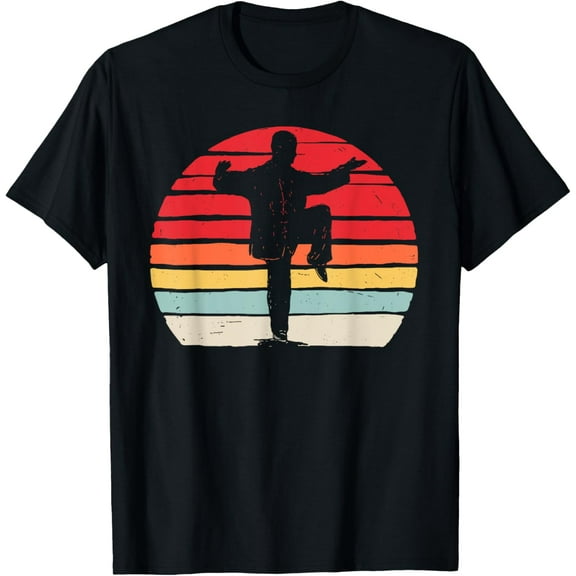Vintage Retro Tai Chi Shirt Chinese Martial Art T-Shirt100% cotton