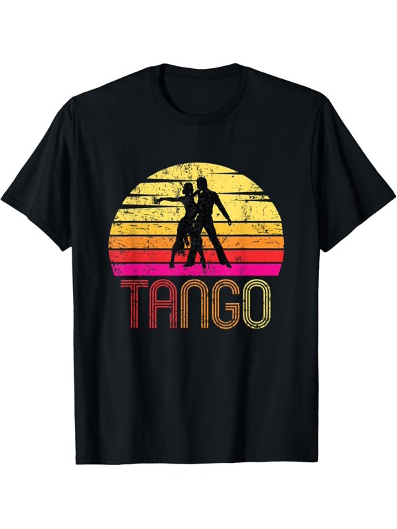 Vintage Retro Tango Design - Tango Dancer Gift T-Shirt men and women can wear, black, white, gifts