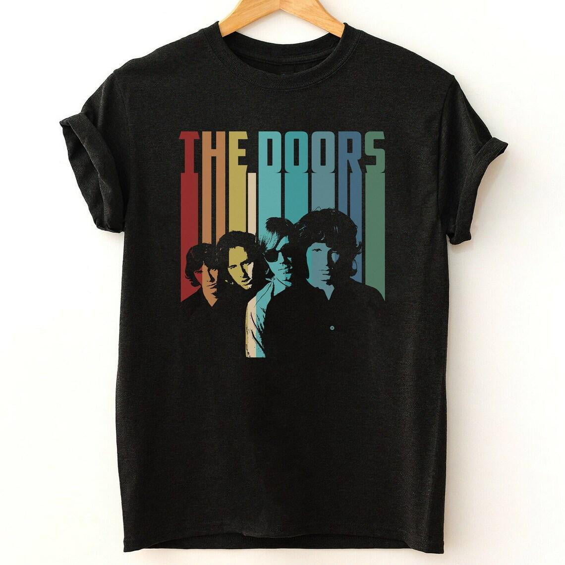 Vintage Retro The Doors Band T-Shirt 100% Cotton Tee Best