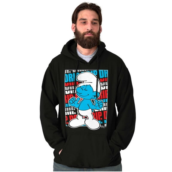 Vintage Retro The Smurfs Cartoon Drip Unisex Plus Size Hoodie Brisco Brands 2X
