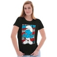 thumbnail image 1 of Vintage Retro The Smurfs Cartoon Drip Women's T Shirt Ladies Tee Brisco Brands S, 1 of 5