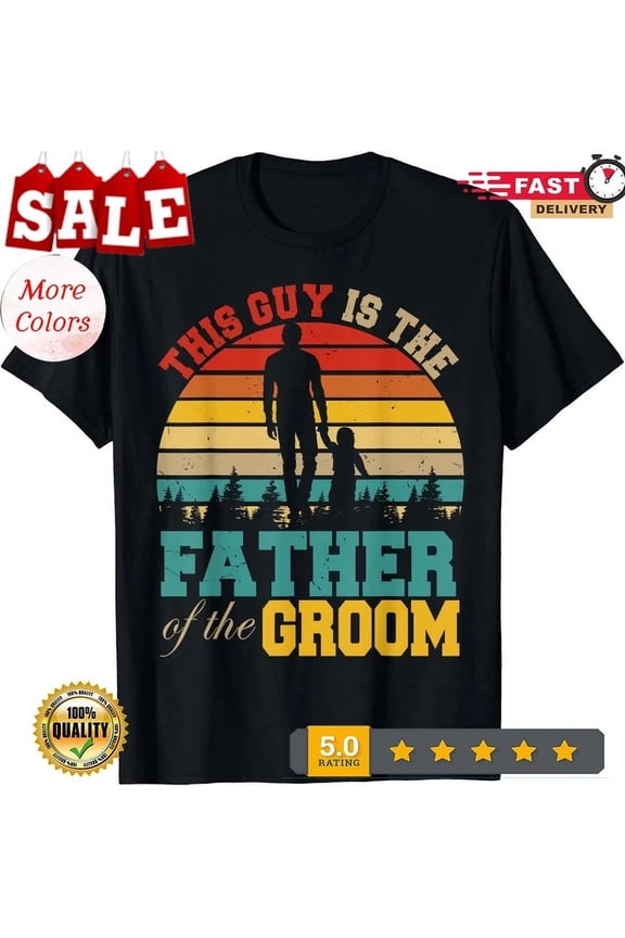 Vintage Retro This Guy Is The Father Of The Groom Wedding Gift Unisex T-Shirt