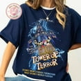 thumbnail image 1 of Vintage Retro Tower Of Terror Disney Shirt, Mickey And Friends T-Shirt, The Hollywood Tower Tee, WDW Disneyland Girls Trip Matching Tee Youth Toddler Kids,Navy Blue Color,Size Toddler2T, 1 of 5