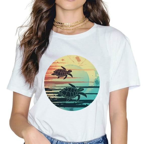 Vintage Retro Turtle Tortoise Waterturtle Marine Biologist T-Shirt