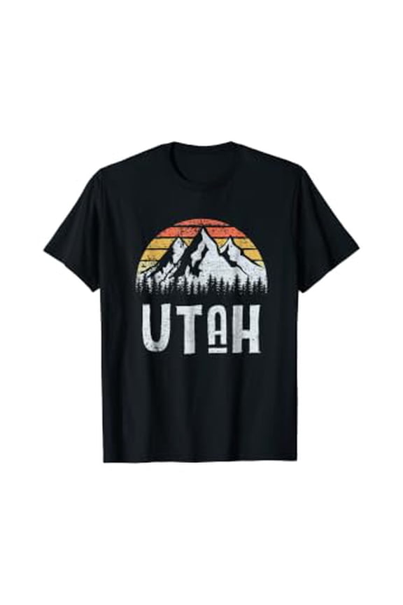 Vintage Retro Ut Utah Mountain State Sunrise T-Shirt, Unisex T-Shirt