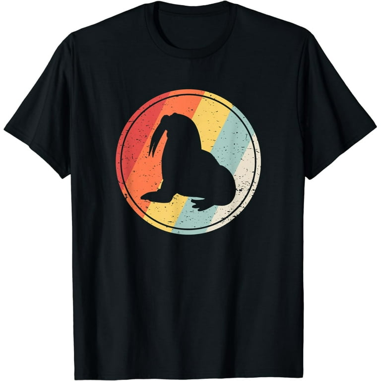 Walrus T-Shirt, Vintage Retro Style T-Shirt Walrus T-Shirt, Vintage Retro Style T-Shirt