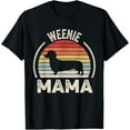 thumbnail image 1 of Vintage Retro Weenie Mama Funny Dachshund Lover Weiner Dog T-Shirt, 1 of 4