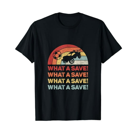 Vintage Retro What A Save Rocket Soccer Car League T-Shirt