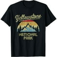 thumbnail image 1 of Vintage Retro Yellowstone National Park T-Shirt Black 4X-Large, 1 of 4