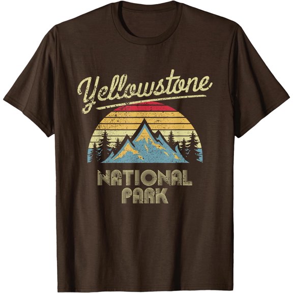 Vintage Retro Yellowstone National Park Unisex T-Shirt for Men Women Kids Toddler