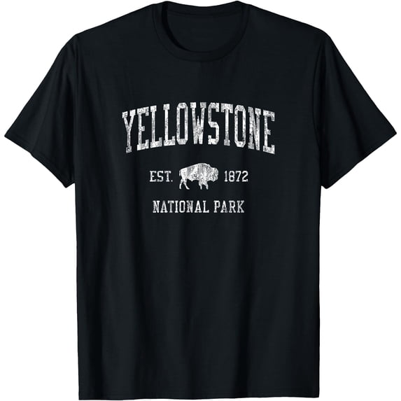 Vintage Retro Yellowstone National Park Unisex T-Shirt for Men Women Kids Toddler