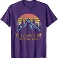 thumbnail image 1 of Vintage Retro Yellowstone National Park WY Unisex T-Shirt for Men Women Kids Toddler,Purple Color,Size YL, 1 of 5