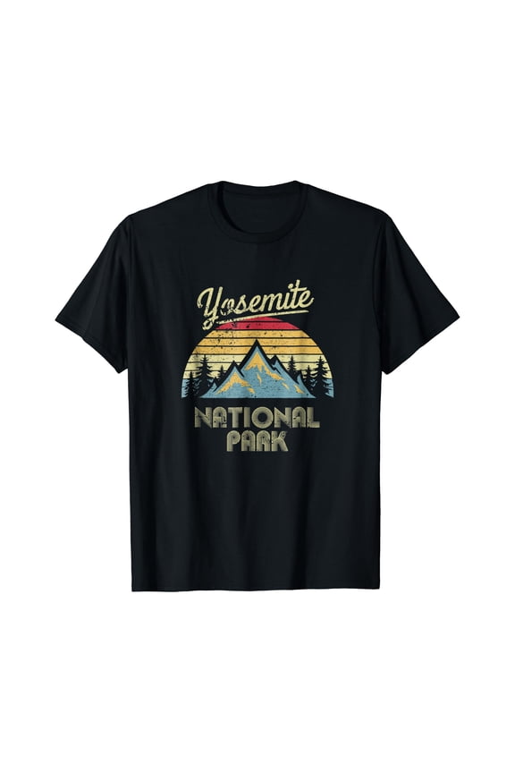 Vintage Retro Yosemite National Park Mountain T Shirt
