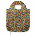 thumbnail image 1 of Vintage Reusable Portable Bag, Funky Geometric 80s Memphis Fashion Style Colorful Pop Art Inspired Pattern, Fabric Market Bag Sturdy Easy to Clean Foldable Slim Design, Multicolor, by Ambesonne, 1 of 4