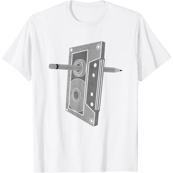 Vintage Rewind Funny 80s 90s Cassette Pencil Gift Men Women T-Shirt mens t shirt，white，women，funny，misfits，men，journey