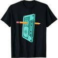 thumbnail image 1 of Vintage Rewind Funny 80s 90s Cassette Pencil Gift Men Women T-Shirt, 1 of 4