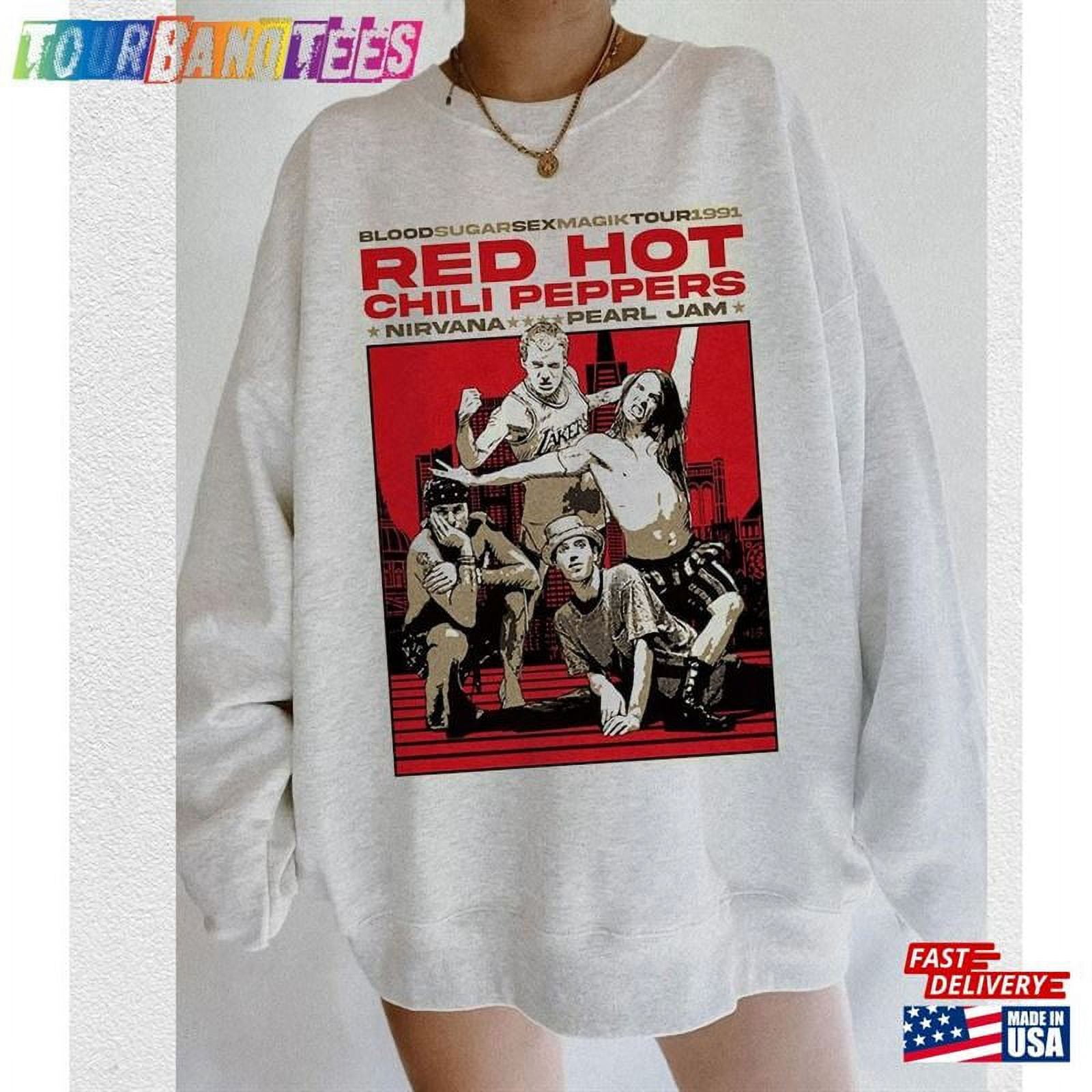Vintage Rhcp Tour 1991 Merch Red Hot Chili Peppers T Shirt Crewneck