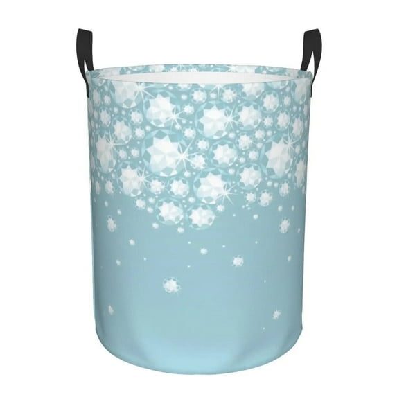 Vintage RhinestPearl Laundry Basket Foldable Large Clothing Storage Bin Crystals Diamonds Baby Hamper