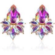Vintage Rhinestone Drop Earrings Elegant Crystal Cluster Art Deco Hypoallergenic Wedding Bridal Earrings For Women Brids Bridsmaids Prom Formal[Z7833]