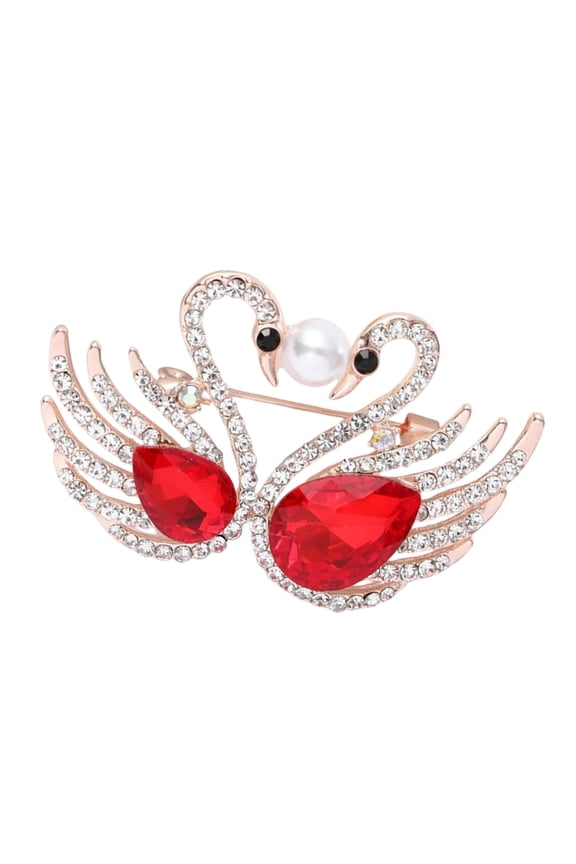 Vintage Rhinestones Swan Brooches Unique Pins Stylish Women Brooch Pin