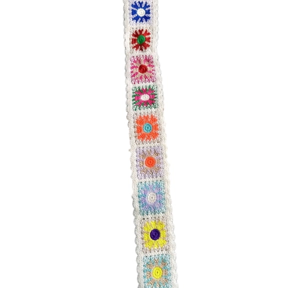 Vintage Ribbon Crochet Edging Ethnic Lace Trim Embroidered Woven Webbing Tape