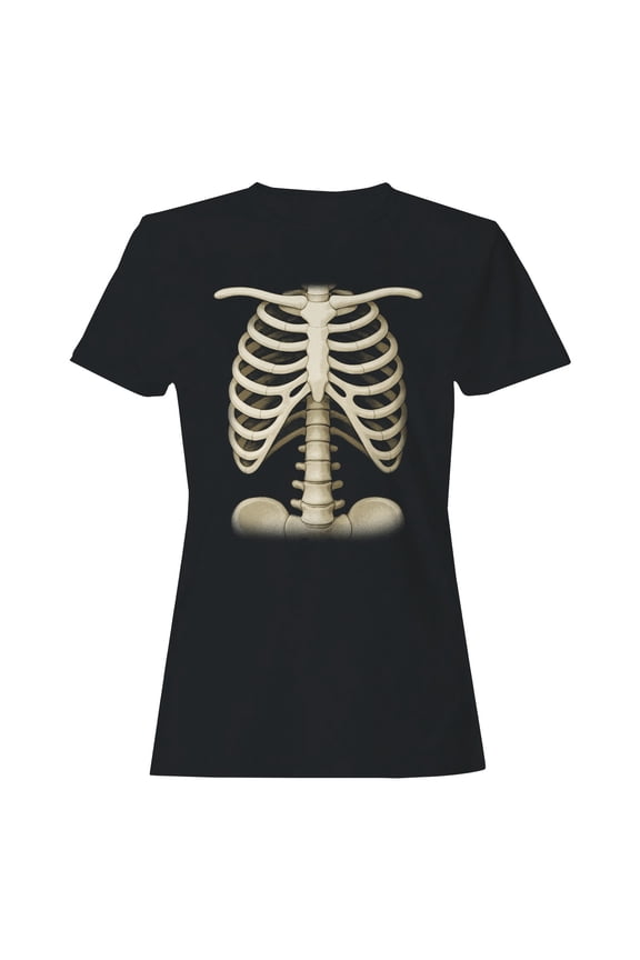 Vintage Ribcage Skeleton Illustration Women's T-shirt