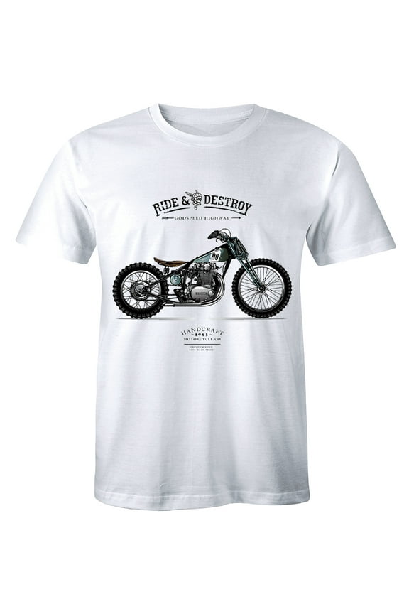 Vintage Ride And Destroy Motorcycle Biker Gift Men's T-Shirt