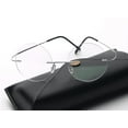 thumbnail image 1 of Vintage Rimless Bifocal Reading Glasses Round Flexible Mens Womens Readers Retro, 1 of 3