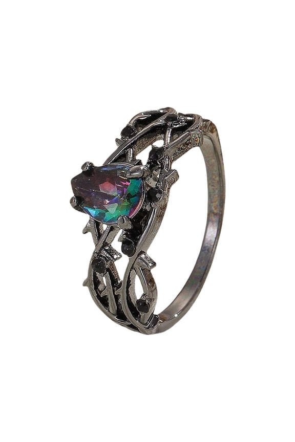 Vintage Rings Fashion Dating Jewelry Alloy Texture Comfortable Rings Suitbale for Adding a Touch of Color to Any Look