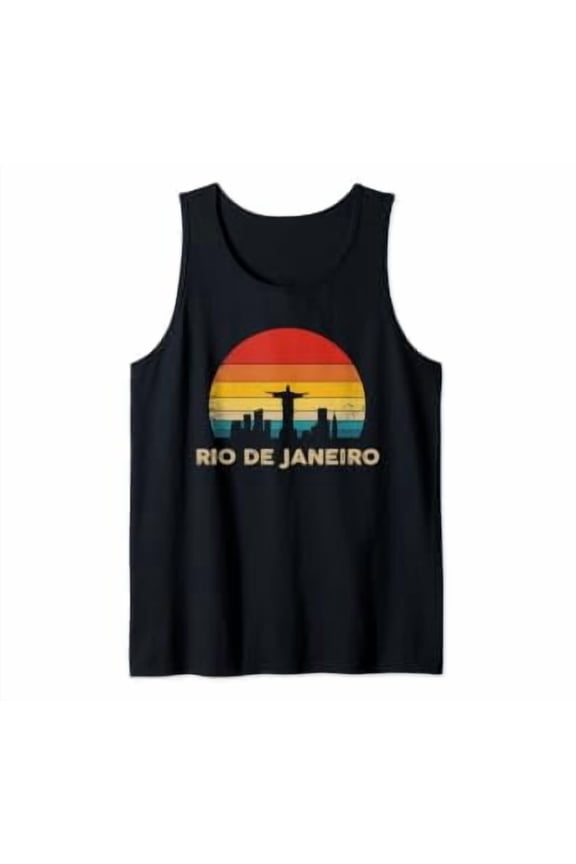 Vintage Rio De Janeiro Brazil Beach Souvenir Tank Top Size S-3XL