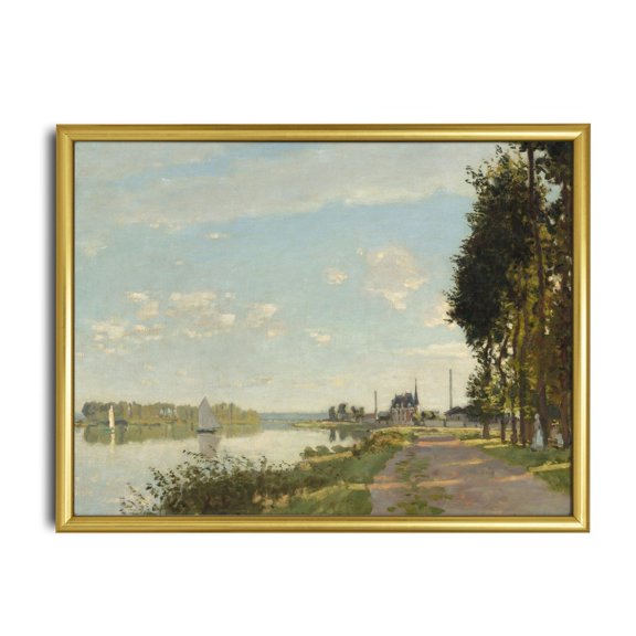 Vintage River Landscape, 19Th Century Fine Art Home Decor, 12x18 UNFRAMED