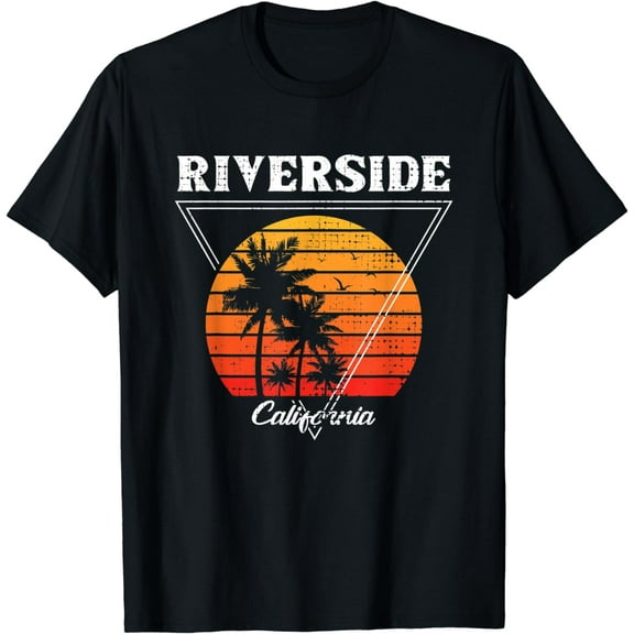 Vintage Riverside California Palm Trees CA Retro T-Shirt