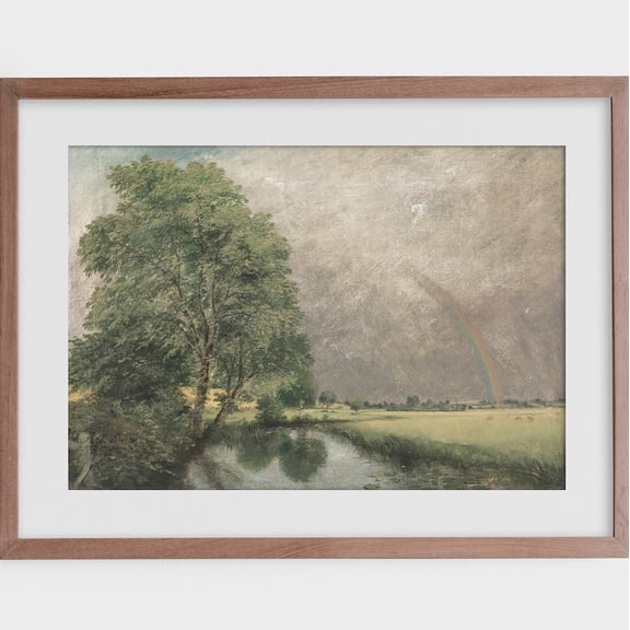 Vintage Riverside Classic Fine Art Posters For Wall Decor Aesthetic Poster, Stretched Canvas Size 16x24