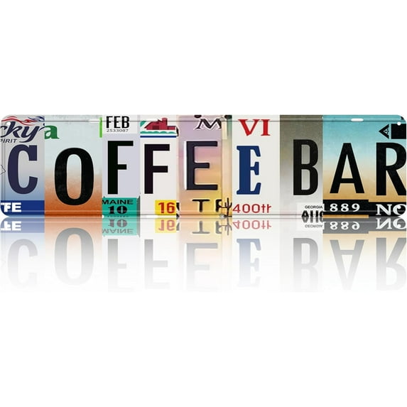 Vintage Road Tin Sign Retro Metal Coffee Bar Street Signs for Cool Stuff Stylish Wall Art Decor Gift for Home Bathroom Kitchen Fence and Gothic Wall Decor in Every Room 16x4 in