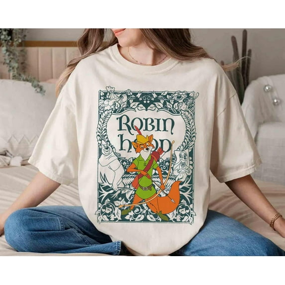 Vintage Robin Hood Oo De Lally Golly What A Day Shirt , Disney Alan A Dale Little John Matching Tee, Wdw Disneyland Family Holiday Trip