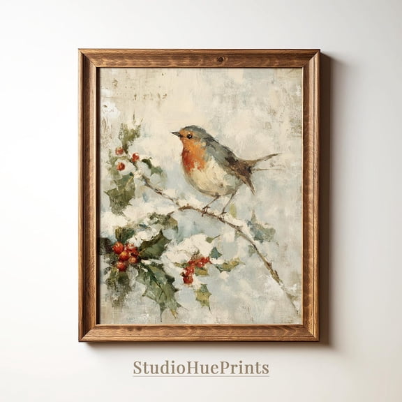 Vintage Robin Rustic Cottagecore Unframed Paper Print