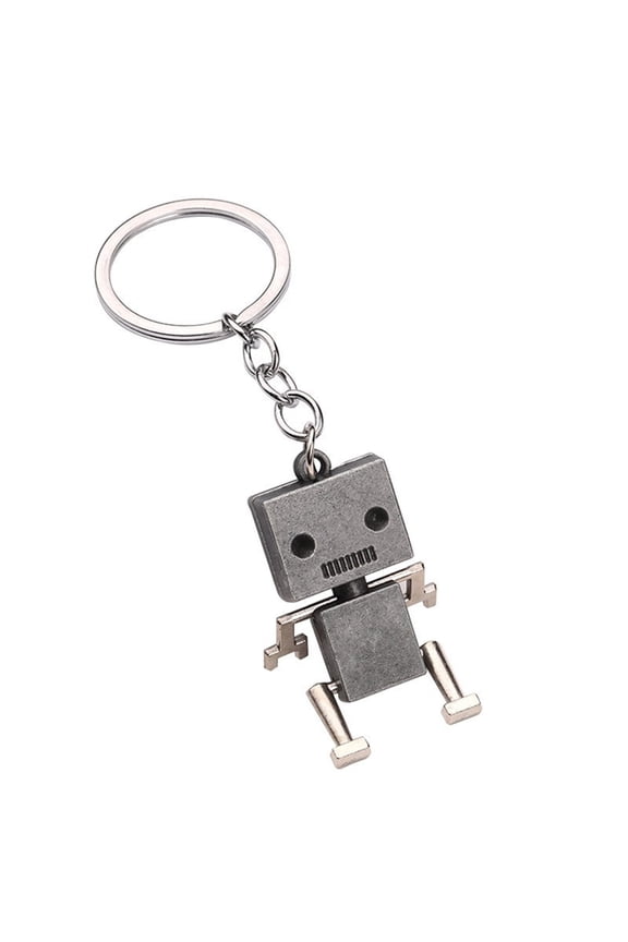 Vintage Robot Keychains For Men And Boys Metal Robot Charm Funny 3D Accessories for Birthday Or Christmas Gifts