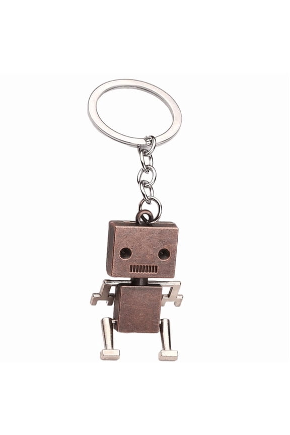 Vintage Robot Keychains For Men And Boys Metal Robot Charms Funny 3D Accessories for Birthday Or Christmas Gifts