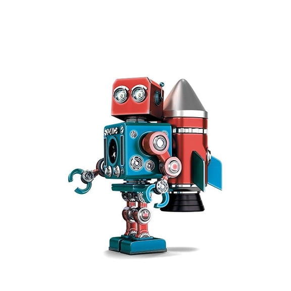 Vintage Robot Print Wall Art, Modern Wall Decor For Living Room Bedroom, 8x12 UNFRAMED