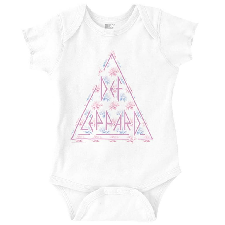 Vintage Rock Band Def Leppard Flowers Romper Girls Infant Baby