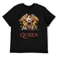 thumbnail image 1 of Vintage Rock Band Logo Print T-Shirt, Classic Crest Design Breathable Cotton Tee for Music Fans, Men & Women Black-style 4XL, 1 of 7