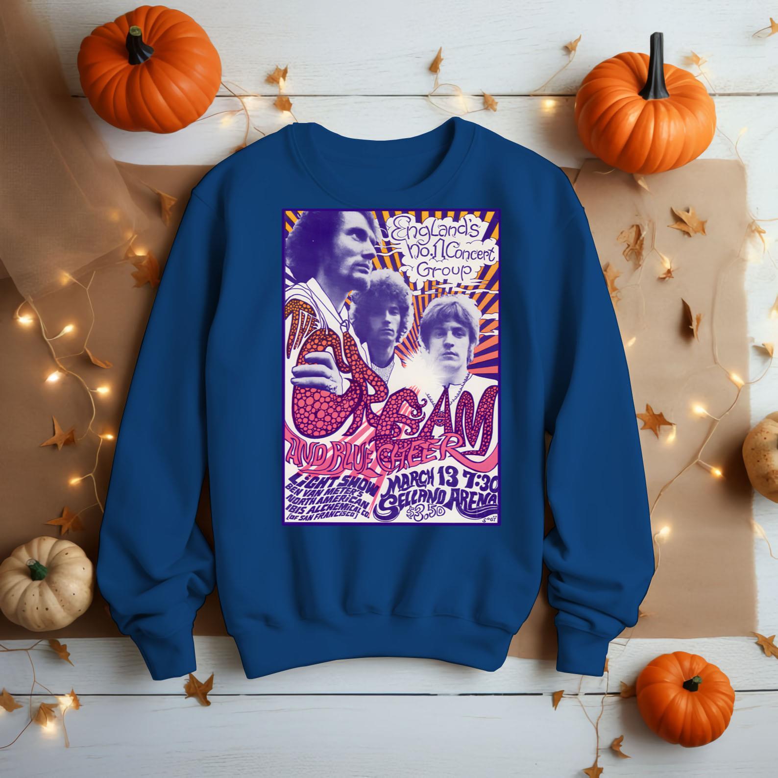 Vintage Rock Band TShirt Cream Blue Cheer Jack Bruce Eric Clapton