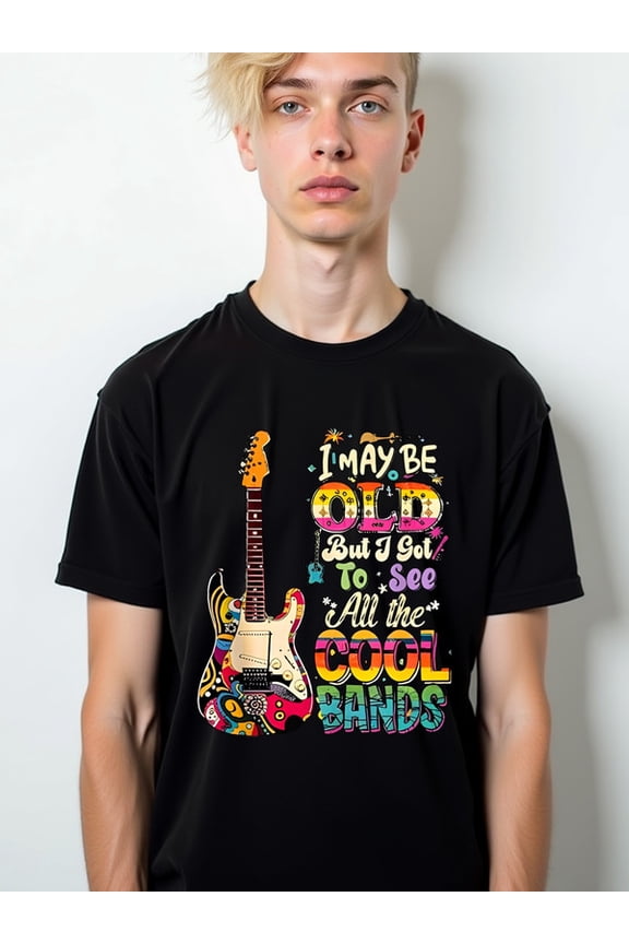 Vintage Rock Band Tee for men t shirts black funny casual Everyday and weekend wear Wearable year-round Classic Unisex Shirt Graphic tshirts